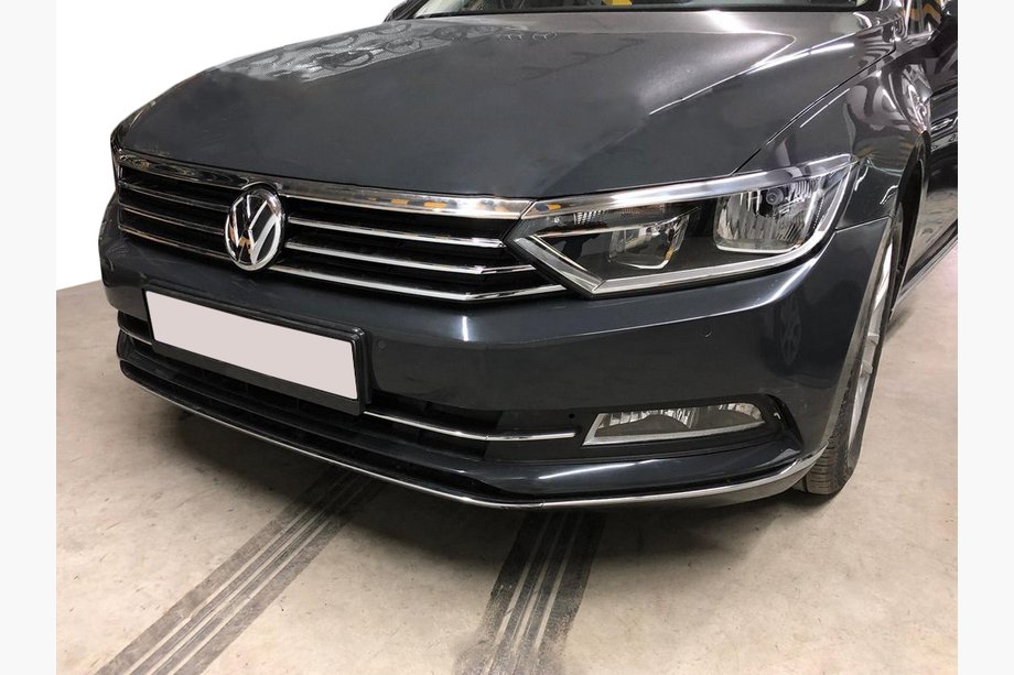 Volkswagen Passat B8 2015-2023 Nakładka na reflektory i listwa ozdobna (3 szt, stal nierdzewna) Carmos - Turecka Stal Nierdzewna Zdjęcia 8
