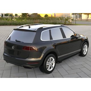 Progi Boczné Allmond Black (2 szt., Aluminium) Volkswagen Touareg 2010-2018 zdjęcia 3
