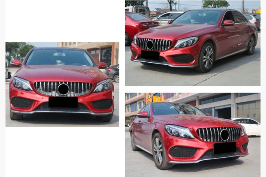 Mercedes C-class W205 2014-2021 Przedni Grill Panamericana GT (do Avantgarde/AMG-Line/C43 AMG) 2014-2018, bez kamery Zdjęcia 9