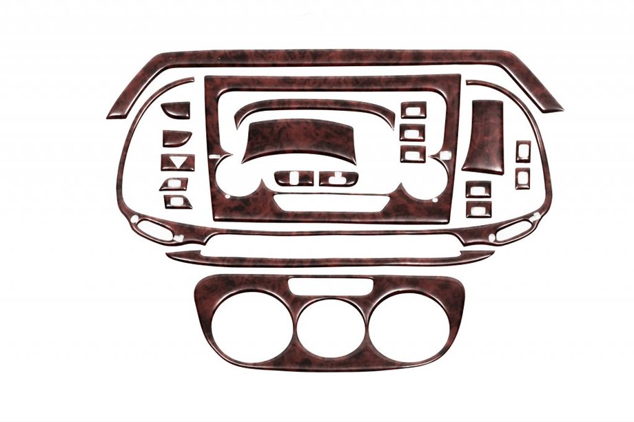 Fiat Doblo II 2010-2022 Nakładki na deskę rozdzielczą (2015+) Aluminium Image