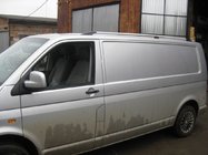 Volkswagen T5 Transporter 2003-2010 Relingi Dachowe Chromowane Dluga baza, metalowe stopki zdjęcia 2