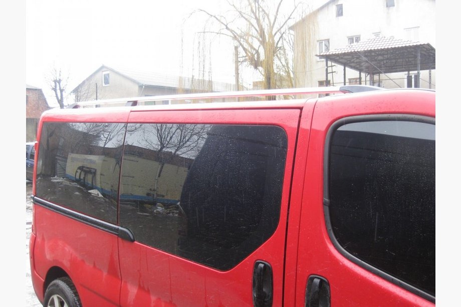 Nissan Primastar 2002-2014 Relingi Dachowe Chromowane Krótka baza, Metalowa stopa Zdjęcia 7