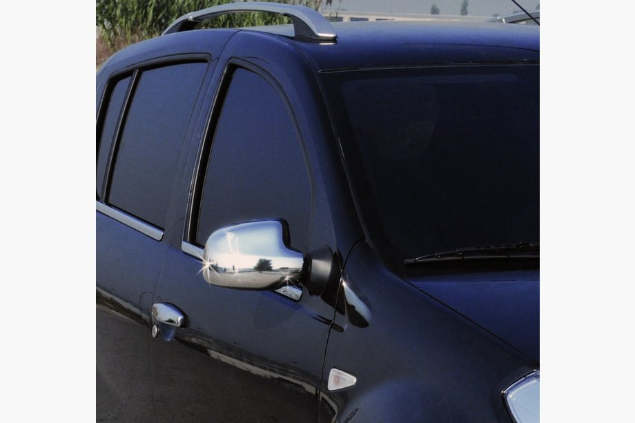 Dacia Logan MCV 2004-2014 Chromowane Nakładki na Lusterka (2 szt.) Carmos - Chromowany Plastik Image