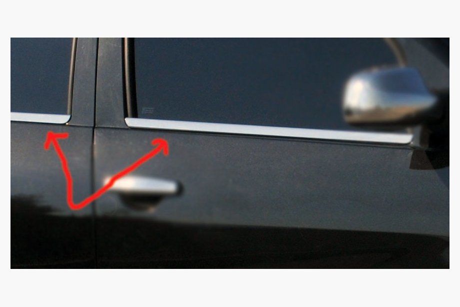 Dacia Sandero 2007-2013 Zewnętrzne listwy okienne stal nierdzewna (4 szt.) OmsaLine - Włoska Stal Nierdzewna Zdjęcia 3