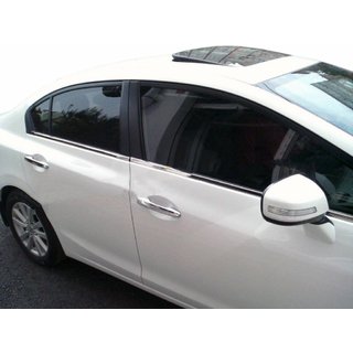 Zewnętrzne listwy ozdobne szyb Carmos (4 szt, stal nierdzewna) Honda Civic Sedan IX 2011-2016 zdjęcia 1