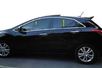 Hyundai I-30 2012-2017 Górne Listwy Ozdobne Okien (HB, Stal Nierdzewna) zdjęcia 1