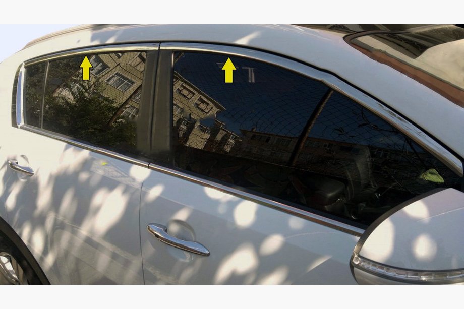 Kia Sportage 2010-2015 Górne Listwy Drzwi Stal Nierdzewna (4 szt.) Image