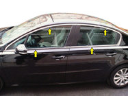 Peugeot 508 2010-2018 Kompletny zestaw listew okiennych (Sedan, stal nierdzewna) zdjęcia 1