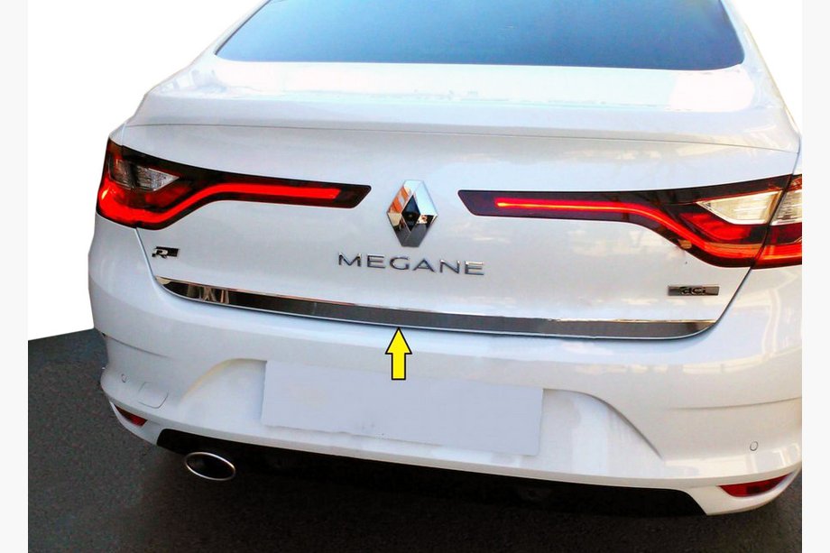 Renault Megane IV 2016-2025 Listwa bagażnika stal nierdzewna (Sedan) OmsaLine - Włoska Stal Nierdzewna Image