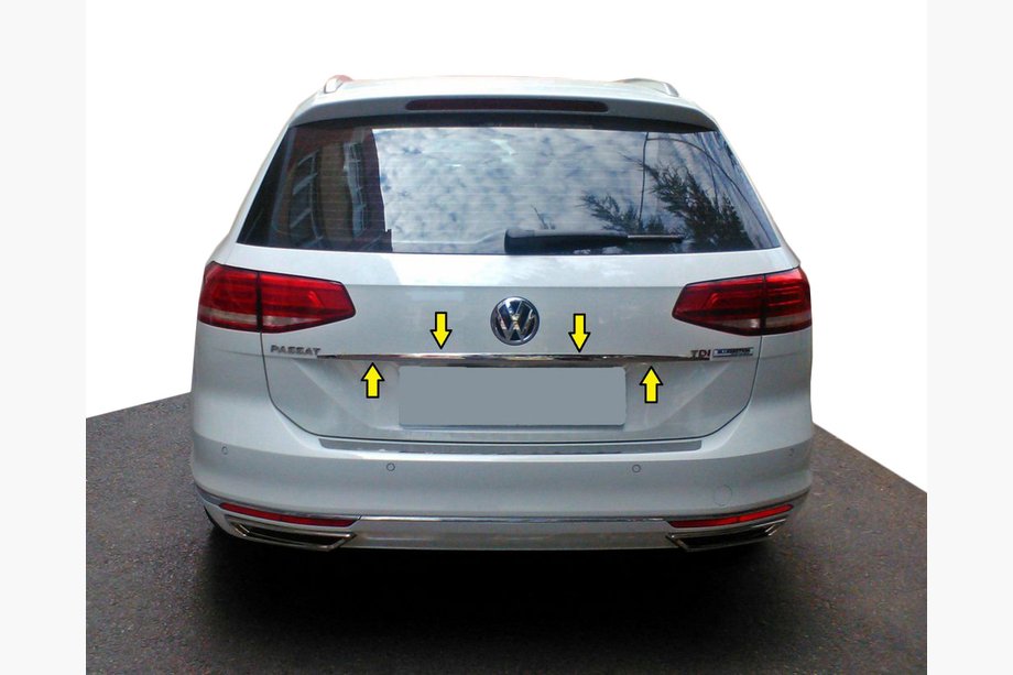Volkswagen Passat B8 2015-2023 Listwa chromowana nad tablicą rejestracyjną SW (Carmos, stal nierdzewna) Image