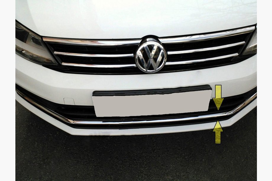 Volkswagen Jetta 2011-2018 Nakładki na kratkę zderzaka 2014-2018 Carmos (stal nierdzewna) Image