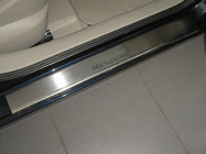 Renault Megane II 2004-2009 Nakładki na Progi Nataniko (4 szt., Stal Nierdzewna) Standard - Taśma Lohmann, 0.5mm zdjęcia 1