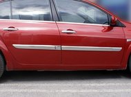 Renault Megane II 2004-2009 Szerokie listwy drzwiowe 2004-2006 (4 szt, stal nierdzewna) zdjęcia 1