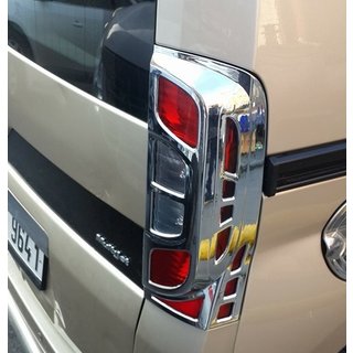 Chromowane nakładki na lampy tylne z wygięciem (2 szt, plastik) Citroen Nemo 2007-2017 zdjęcia 3