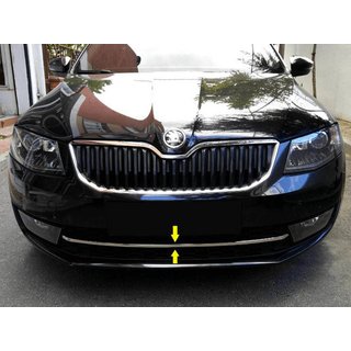 Nakładka na przedni zderzak ze stali nierdzewnej 13-17 Skoda Octavia III A7 2013-2019 zdjęcia 2