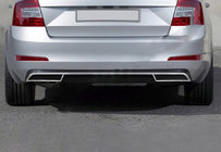 Skoda Octavia III A7 2013-2019 Obramowanie tylnego dyfuzora (2013-2017, stal nierdzewna) zdjęcia 1