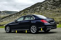 Mercedes C-class W205 2014-2021 Nakładki na listwy V1 stal nierdzewna zdjęcia 1