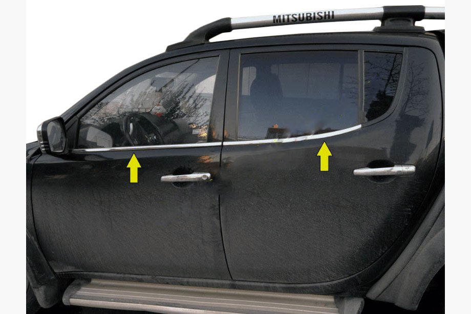 Fiat Fullback 2016- Dolne listwy okien nierdzewne Image