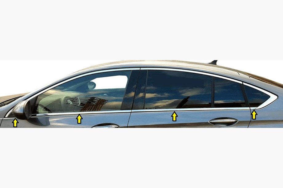 Opel Insignia 2017-2022 Listwy ozdobne okien nierdzewne (8 szt) Image