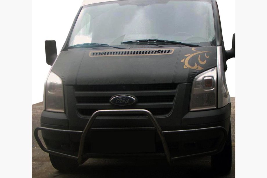 Ford Transit 2000–2014 Grill guard z rurami bocznymi WT021 (2006-2014, stal nierdzewna) Image