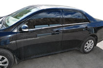 Toyota Corolla 2007-2013 Zewnętrzne listwy ozdobne okien stal nierdzewna (4 szt) Carmos - Turecka Stal Nierdzewna zdjęcia 1