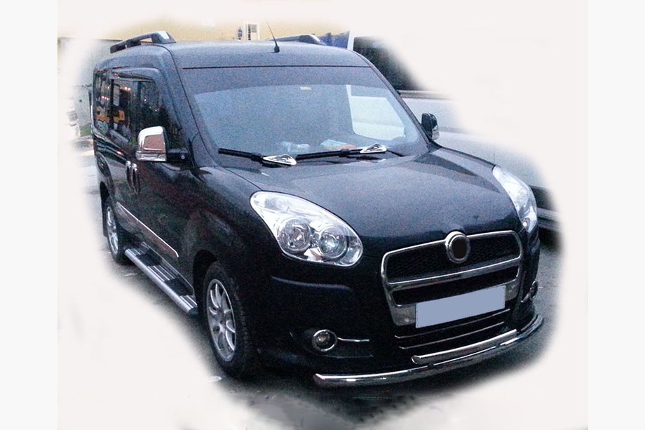 Fiat Doblo II 2010-2022 Przedni Pałąk Ochronny ST014 (Stal Nierdzewna) 60/60 mm Image