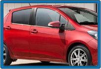 Toyota Yaris 2010-2020 Listwy Ozdobne Okien Stal Nierdzewna (4 szt.) zdjęcia 3