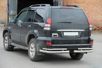 Toyota Land Cruiser Prado 120 2002-2009 Tylne podwójne narożniki AK003-1 (2 szt., stal nierdzewna) zdjęcia 6