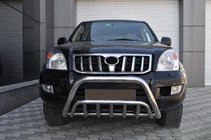 Toyota Land Cruiser Prado 120 2002-2009 Niski orurowanie przednie WT002 (stal nierdzewna) zdjęcia 2