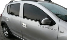 Renault Sandero 2013-2022 Nakładki na Klamek Chromowane (4 szt., Stal Nierdzewna) OmsaLine - Włoska Stal Nierdzewna zdjęcia 1