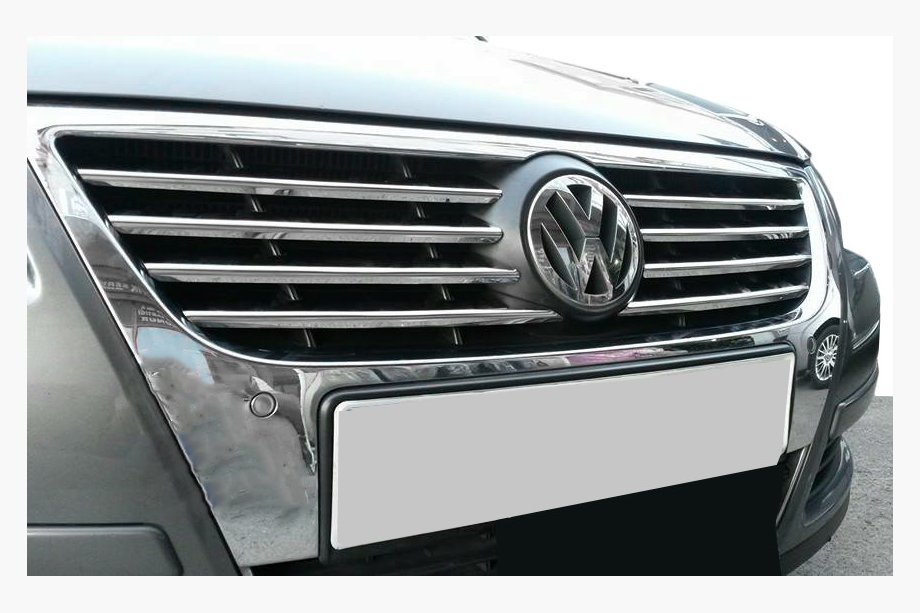 Volkswagen Passat B6 2006-2012 Chromowane Nakładki na Grill (8 szt, Stal Nierdzewna) Image