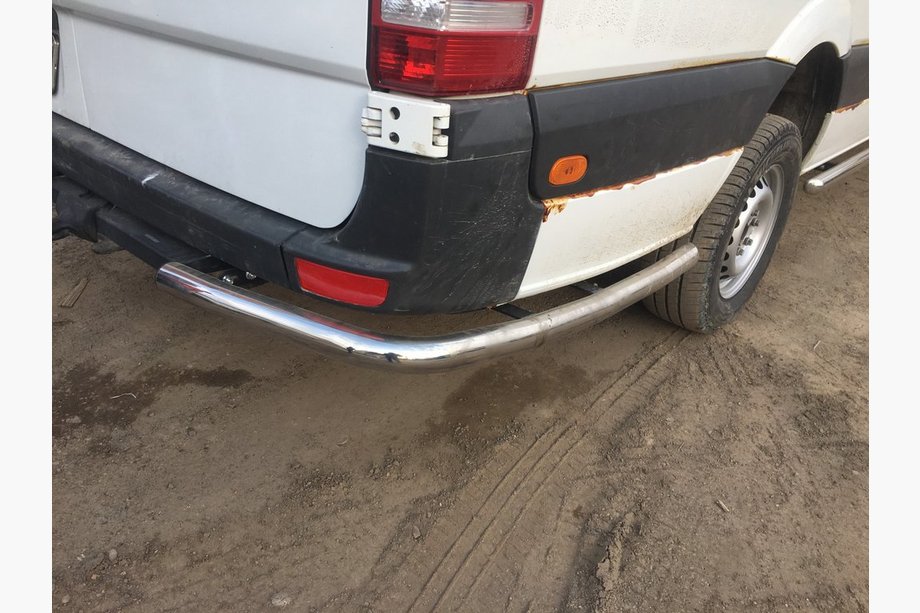 Volkswagen Crafter 2006-2016 Rury boczne za tylnym kolem, katowe (2 szt., stal nierdzewna) Zdjęcia 2