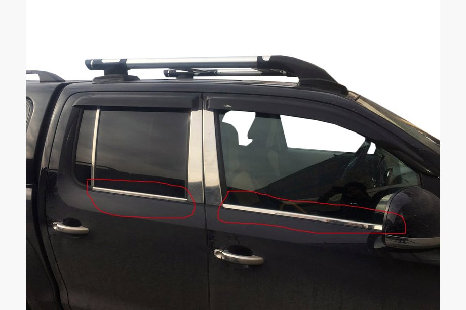 Volkswagen Amarok 2010-2022 Listwy ozdobne okien nierdzewne (4 sztuki) Carmos - Turecka Stal Nierdzewna Image