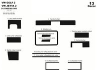 Volkswagen Golf 2 1983-1992 Nakładki na Deskę Rozdzielczą zdjęcia 3