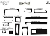 Volkswagen Golf 3 1991-2001 Nakładki na Deskę Rozdzielczą Aluminium zdjęcia 6