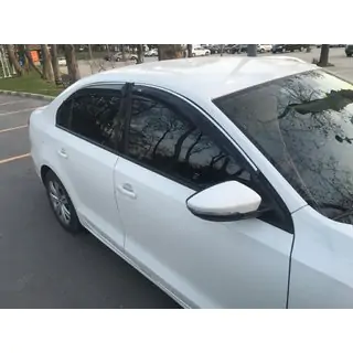Deflektory szyb z listwą chromowaną (4 szt, Niken) Volkswagen Jetta 2011-2018 zdjęcia 2