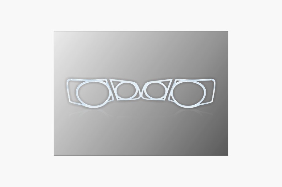 Volkswagen Jetta 2006-2011 Chromowane Nakladki na Lampy Tylne (2 szt, plastik) Image
