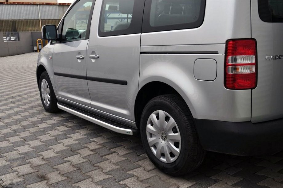 Volkswagen Caddy 2004-2010 Progi boczne Fullmond (2 szt., aluminium) Baza Standardowa Image