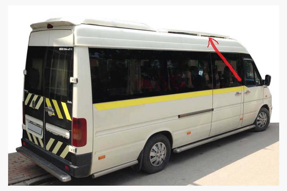Volkswagen LT 1995-2006 Relingi dachowe (2 szt, z podkładem do lakierowania) Image