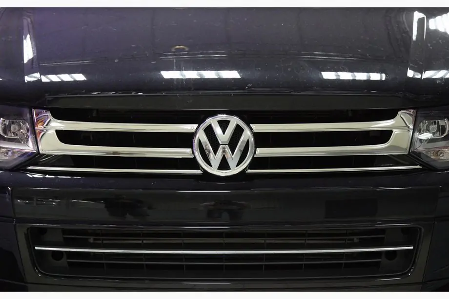 Volkswagen T5 2010-2015 Nakładki na Grilla Chromowane (Omsa, 4 szt, Stal Nierdzewna) Image