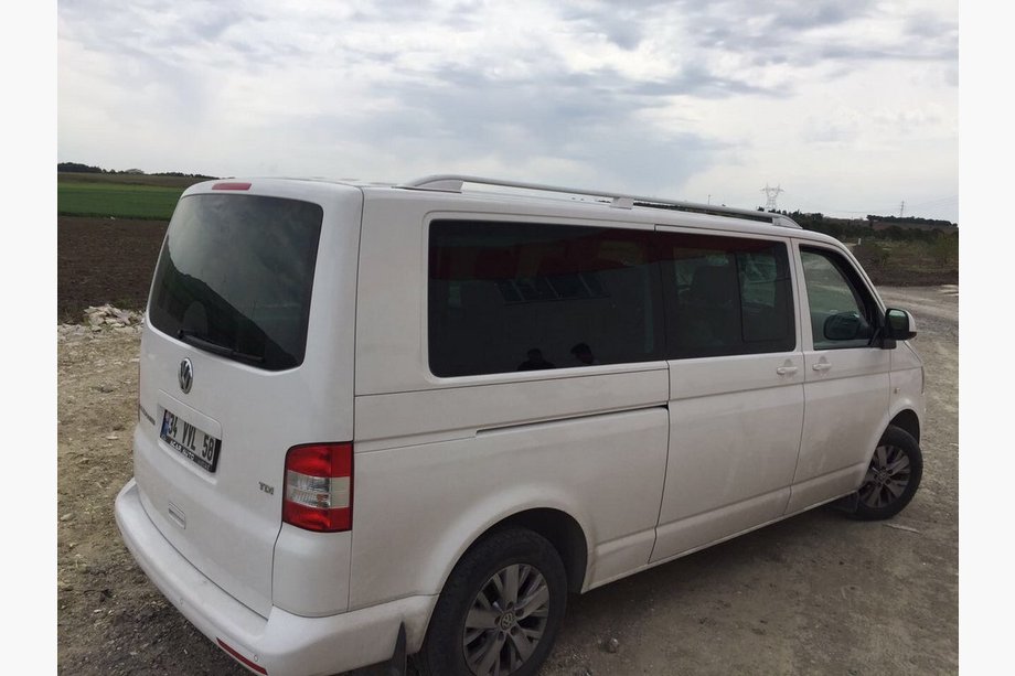 Volkswagen T5 Multivan 2003–2010 Relingi dachowe Skyport (białe) Zdjęcia 5