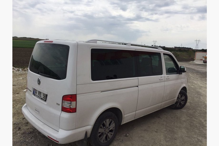 Volkswagen T5 Multivan 2003–2010 Relingi dachowe Skyport (białe) Zdjęcia 7