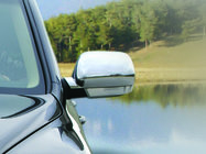 Volkswagen Touareg 2002–2010 Nakładki na Lusterka 2003-2007 (2 szt., Stal Nierdzewna) OmsaLine - Włoska Stal Nierdzewna zdjęcia 2