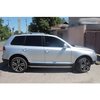 Relingi Dachowe Chromowane (Stopy Plastikowe) Volkswagen Touareg 2002–2010 zdjęcia 4