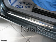Volkswagen Caddy 2004-2010 Nakładki na Progi Drzwiowe Natanika Standard (4 szt, Stal Nierdzewna) zdjęcia 3
