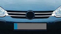 Volkswagen Golf 5 2003-2009 Wąskie nakładki na grill chromowane (4 szt, stal nierdzewna) zdjęcia 1