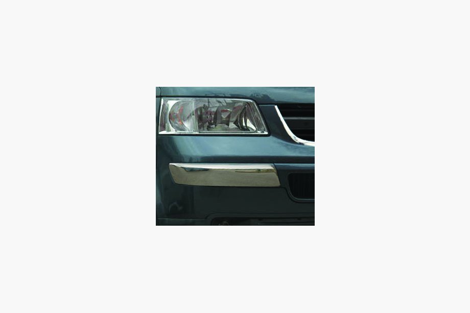 Volkswagen T5 Transporter 2003-2010 Narożniki ze stali nierdzewnej na przedni zderzak (2 szt.) Carmos - Turecka Stal Nierdzewna Image
