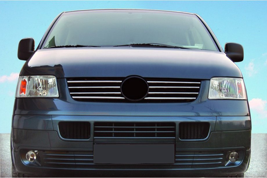 Volkswagen T5 Transporter 2003-2010 Chromowane nakładki na rant grilla (8 szt, stal nierdzewna) Image