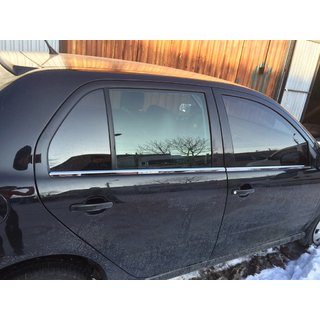 Zewnętrzne listwy ozdobne okien stal nierdzewna (4 szt) Skoda Fabia 2000-2007 zdjęcia 2