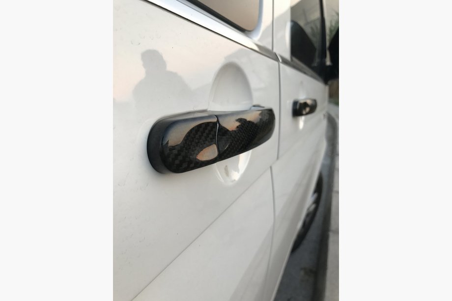 Volkswagen Caddy 2010-2015 Nakładki na klamki (Prawdziwy karbon) Zdjęcia 2